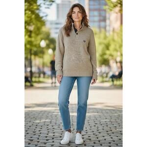 Chaps Ralph Lauren Women's Brown Sweater Size Large